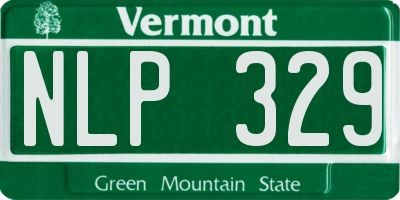 VT license plate NLP329