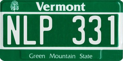 VT license plate NLP331