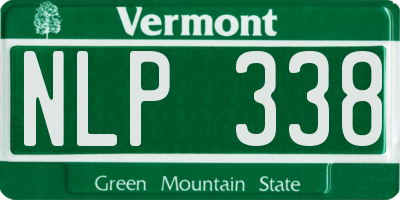 VT license plate NLP338