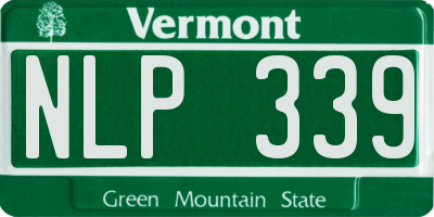 VT license plate NLP339