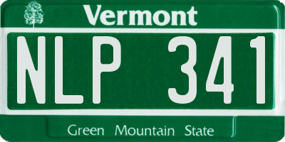 VT license plate NLP341