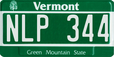 VT license plate NLP344