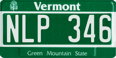 VT license plate NLP346