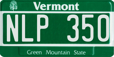 VT license plate NLP350