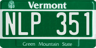 VT license plate NLP351
