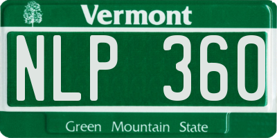 VT license plate NLP360