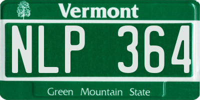 VT license plate NLP364