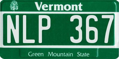 VT license plate NLP367