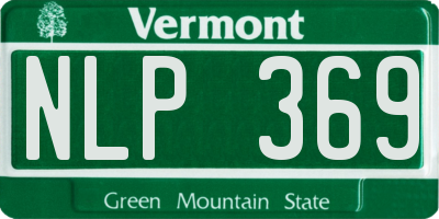 VT license plate NLP369