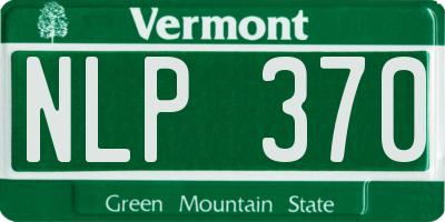VT license plate NLP370