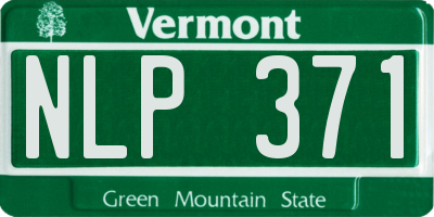 VT license plate NLP371
