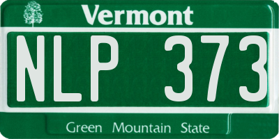 VT license plate NLP373
