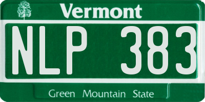 VT license plate NLP383