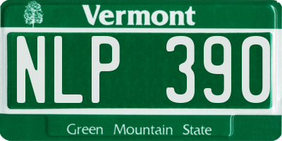 VT license plate NLP390