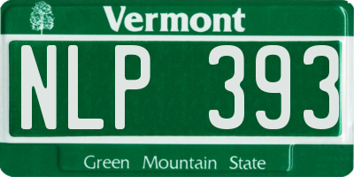 VT license plate NLP393