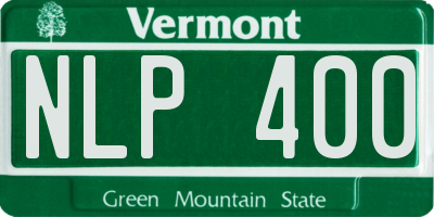 VT license plate NLP400