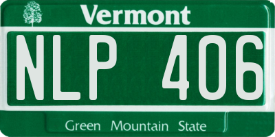 VT license plate NLP406