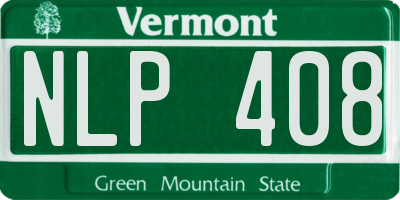 VT license plate NLP408