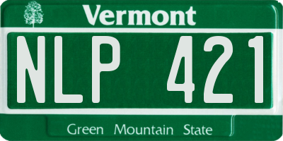 VT license plate NLP421