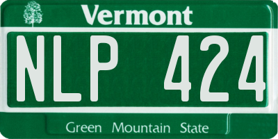 VT license plate NLP424