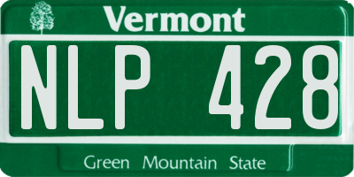 VT license plate NLP428