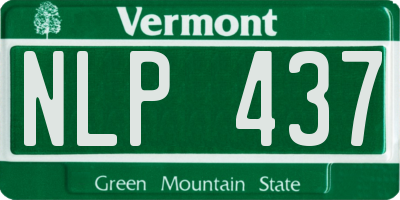 VT license plate NLP437