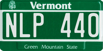 VT license plate NLP440