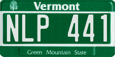 VT license plate NLP441
