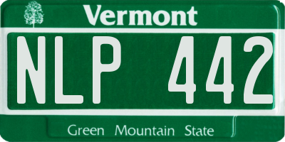 VT license plate NLP442