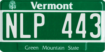 VT license plate NLP443