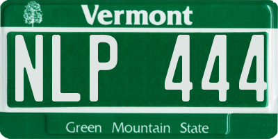 VT license plate NLP444