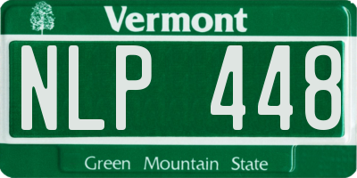 VT license plate NLP448