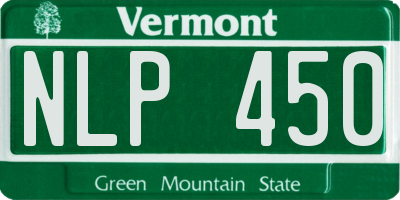 VT license plate NLP450