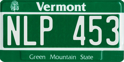 VT license plate NLP453