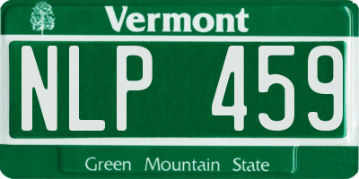 VT license plate NLP459