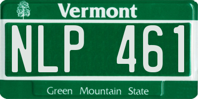 VT license plate NLP461