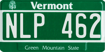 VT license plate NLP462