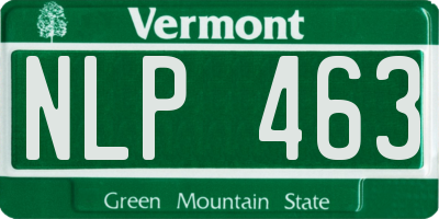 VT license plate NLP463