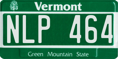 VT license plate NLP464