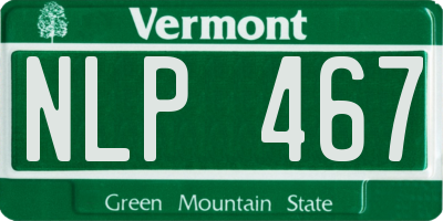 VT license plate NLP467