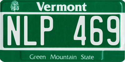 VT license plate NLP469