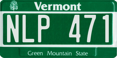 VT license plate NLP471