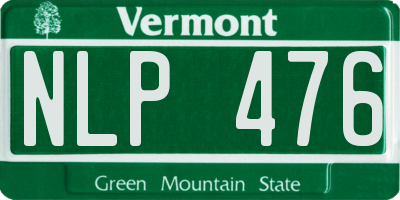 VT license plate NLP476