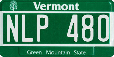 VT license plate NLP480