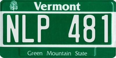 VT license plate NLP481
