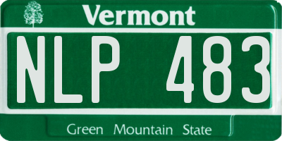 VT license plate NLP483