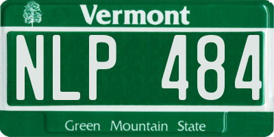 VT license plate NLP484