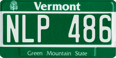 VT license plate NLP486