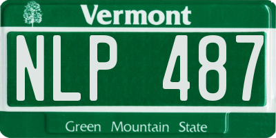 VT license plate NLP487