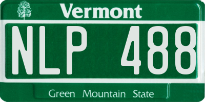 VT license plate NLP488
